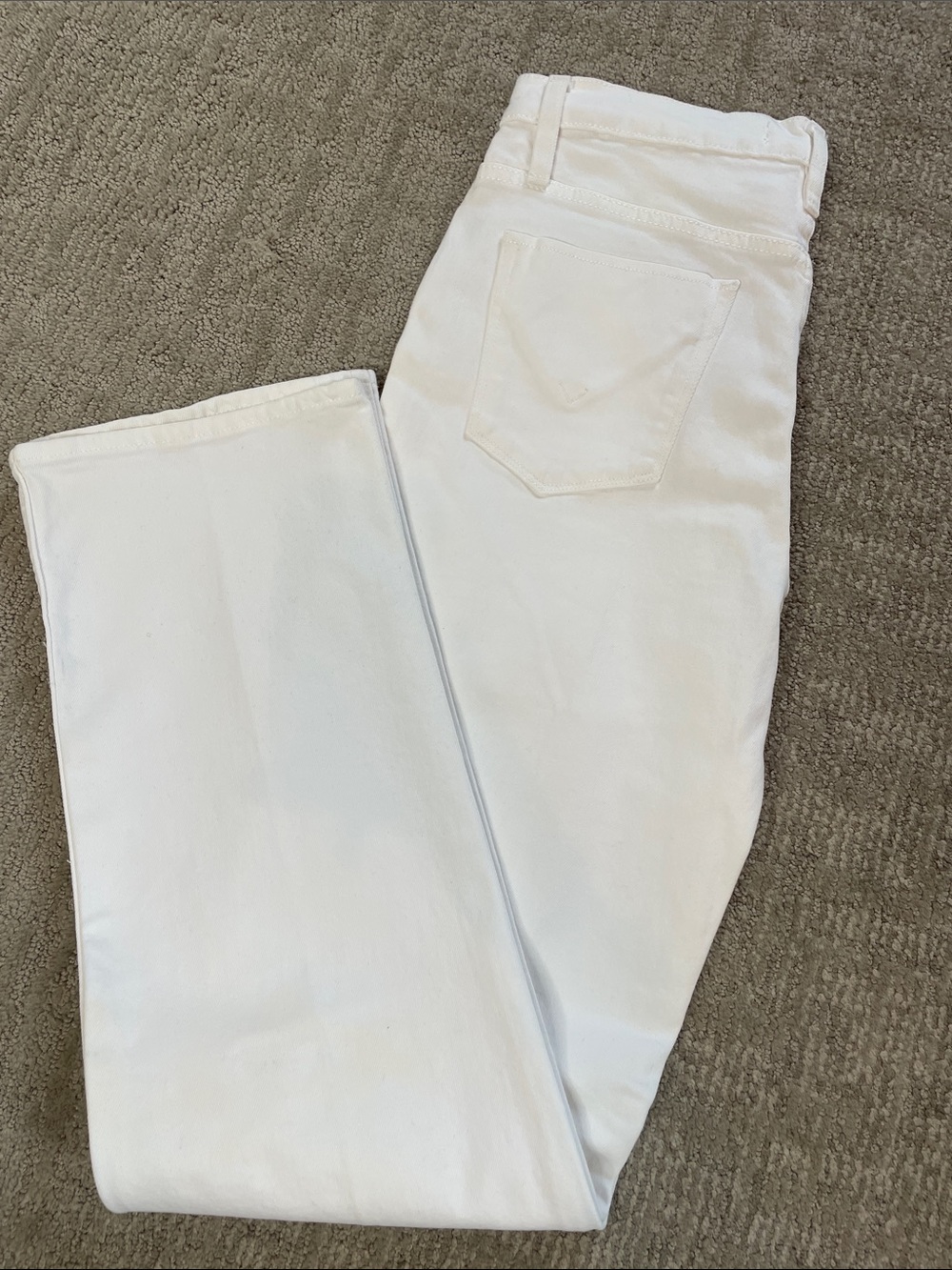 Hudson Jeans White Straight-Leg Denim